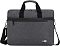 Фото-1 Сумка для ноутбука PC PET PCP15B4 15,6, вид спереди: серый текстиль, фронтальный карман на молнии, чёрная горизонтальная вставка и логотип pcpet, ремень пристёгнут по бокам; важно для оценки внешнего кармана и способа переноски.