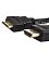 Фото-2 Видеокабель Telecom TCG205 mini HDMI&ndash;HDMI 1 м, крупный план штекера mini HDMI под углом. Видны компактный металлический наконечник, чёрный литой корпус с насечками и прямой кабельный ввод. Фото важно для проверки формы уменьшенного разъёма на странице товара.