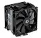 Фото-1 Кулер для процессора ID-COOLING SE-214-XT Plus, вид под углом: чёрный вентилятор в рамке с проволочными скобами, сверху прямоугольная крышка радиатора и видимые колпачки теплотрубок, сбоку алюминиевые пластины, контекст — фото конструкции CPU-кулера.