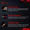Фото-14 Проводная мышь A4Tech Bloody P90S Stone Black, информационный слайд о подсветке и ПО. На изображении есть пиктограммы RGB-подсветки, прорезиненного колеса прокрутки и интерфейса Bloody 7 на тёмном фоне. Такой кадр важен для страницы товара, потому что показывает дополнительные элементы конструкции и программную настройку.