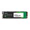 Фото-1 SSD Apacer AS2280Q4L M.2 2280 256 ГБ, вид сверху: плата формата M.2 2280 с чёрной и зелёной наклейкой, белым сервисным стикером и золотистым коннектором M.2 на торце; фото показывает лицевую сторону накопителя на странице товара.