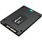 Фото-2 SSD Crucial 7400 Pro 2.5 3.84 TB, вид спереди и сверху под углом; накопитель показан в объёмном ракурсе, видны центральная наклейка Micron 7400, разъём U.3 на переднем торце и крепёжные отверстия по углам; тёмно-серый корпус на светло-сером фоне, фото нужно для страницы товара, чтобы показать форму корпуса и разъём подключения.