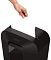 Фото-2 Уничтожитель бумаги Fellowes Powershred LX70, демонстрация подачи листа на белом фоне: рука вставляет бумагу в верхний слот, видна верхняя кромка корпуса и ряд пиктограмм; важно для понимания процесса подачи бумаги на странице товара.