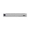 Фото-2 Коммутатор Ubiquiti USW Pro Max 16 PoE, прямой фронтальный вид: серебристая лицевая панель, 16 портов RJ-45 в один ряд, справа 2 uplink-слота, слева круглый дисплейный блок; фото показывает портовую конфигурацию 18-портовой модели.