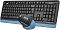Фото-4 Комплект Клавиатура/мышь A4Tech Fstyler FGS1035Q Беспроводной чёрный, FGS1035Q NAVY BLUE