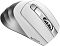 Фото-4 Беспроводная мышь A4Tech Fstyler FB35S USB Icy White, вид сверху спереди под углом; на фото видны белые основные кнопки, белое колесо прокрутки и серебристая центральная вставка с логотипом FSTYLER; изображение показывает компоновку верхней панели для страницы товара.