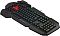 Фото-10 Игровая клавиатура A4Tech Bloody B314, фронтальный ракурс; показаны высокий профиль клавиш, наклон корпуса, подсветка между рядами, выступающая подставка под запястье и симметричные боковые панели; изображение полезно для страницы товара, так как показывает высоту клавиш и переднюю форму корпуса.