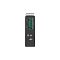 Фото-3 Коммутатор D-Link DIS-100E-5W, вид сверху/с торца: видны зелёный клеммный блок питания, маркировка полярности и служебные обозначения на узкой панели. Это важно для страницы товара, чтобы показать клеммное питание устройства.