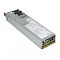 Фото-2 Блок питания Supermicro PWS-2K05A-1R, вид сзади под углом: серебристый модуль с решёткой на торце и контактной частью/платой подключения, сверху сервисные вырезы и винты; изображение важно для понимания стороны подключения к шасси и вентиляции.