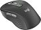 Фото-2 Беспроводная мышь Logitech M750, тёмно-серая, вид сверху слева под углом; показаны две боковые кнопки, колесо SmartWheel и рифлёная текстура зоны хвата. Изображение для карточки товара, чтобы показать форму корпуса и кнопки под большой палец.