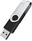 Фото-1 USB-накопитель Kingprice KPFD2 32GB, вид под углом: выдвинутый USB‑A разъём, чёрный корпус и поворотная серебристая металлическая планка с гравировкой KING PRICE, круглый шарнир; фото для идентификации модели на странице товара.