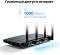Фото-4 TP-Link Archer AX12, инфографика &ldquo;Гигабитный доступ в интернет до 1000 Мбит/с&rdquo;: роутер на белом фоне, на задней панели выделены проводные порты, рядом пиктограмма Ethernet‑кабеля; изображение показывает, что на устройстве есть гигабитный WAN/LAN для проводного подключения.