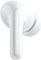 Фото-10 Беспроводной наушник Xiaomi Buds 8 Lite, белый, крупный план с тыльной стороны; показаны гладкая внешняя панель, ножка и силиконовая насадка сбоку; фото дополняет карточку товара видом отдельного наушника снаружи.