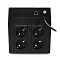 Фото-2 ИБП Powerman Smart Sine 1000 VA 6036467, вид сзади; четыре евророзетки, USB-порт, вход питания и круглый автомат защиты на задней панели; фото важно для страницы товара, чтобы показать интерфейсы подключения.