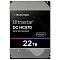 Фото-1 Жёсткий диск Western Digital Ultrastar DC HS570 WUH722222ALE6L4 3.5" 22 ТБ &mdash; вид спереди: чёрная наклейка &ldquo;Ultrastar DC HC570 Data Center Drive&rdquo; с логотипом OptiNAND и &ldquo;22TB&rdquo;, серебристые зоны корпуса; на белом фоне для идентификации серии по фронтальной маркировке.