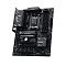 Фото-2 Материнская плата MSI B850 Gaming Pro WiFi6E, вид спереди под углом: показаны сокет AM5, четыре слота памяти, радиаторы VRM и M.2, нижние слоты PCIe и боковые SATA-разъёмы; фото помогает оценить высоту элементов и размещение интерфейсов.