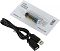 Фото-11 Клавиатура A4Tech Fstyler FBK25 Black, комплект поставки: чёрный USB‑удлинитель, батарейка AA и краткое руководство пользователя с контуром клавиатуры и обозначениями Bluetooth/2.4G; изображение на белом фоне для карточки товара, показывает аксессуары и документацию из набора.