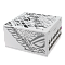 Фото-3 Блок питания для ПК ASUS ROG Strix 1000W Platinum White Edition, общий вид сверху и сбоку. На фото белая решётка вентилятора, угловая графика корпуса и модульная панель с разъёмами. Этот ракурс показывает внешний дизайн и интерфейсы подключения на странице товара.