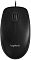 Фото-4 Проводная мышь Logitech MK120 из комплекта, вид сверху крупным планом: колесо прокрутки по центру, логотип на корпусе, чёрный пластик — показывает органы управления мышью для работы с ПК.
