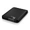 Фото-2 Внешний HDD WD Elements Portable 2TB, вид со стороны торца; разъём подключения на торце, маленький световой индикатор на боковой грани, чёрный корпус с глянцевыми кромками