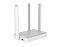 Фото-7 Wi‑Fi роутер Netcraze Viva NC‑1913, вид под углом сверху: белый корпус с тиснением NETCRAZE, ряд индикаторов на передней кромке, четыре антенны; сбоку виден синий USB‑порт — важно для представления о компоновке корпуса и разъёмах.
