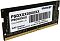 Фото-3 Модуль памяти Patriot Signature Line PSD432G26662S, 32GB SO-DIMM DDR4 2666MHz - вид под углом со стороны наклейки. Видны белая этикетка, открытый чип справа, боковые SMD-компоненты и золотистые контакты. Изображение важно для показа профиля и конструкции на странице товара.