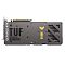 Фото-4 Видеокарта ASUS NVIDIA GeForce RTX 5060 Ti TUF Gaming OC, задняя сторона с бэкплейтом. На фото тёмная металлическая пластина с надписью TUF Gaming, жёлтые акцентные элементы и вырез для сквозного продува радиатора. Изображение помогает увидеть заднюю конструкцию карты на странице видеокарты.