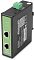 Фото-12 PoE‑инжектор DIGMA DNP90W48GDXM, общий вид на белом фоне; чёрный корпус, зелёная лицевая вставка с разъёмами RJ45 и светодиодной индикацией; важно для визуальной идентификации устройства на странице товара.