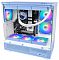 Фото-5 Корпусный вентилятор Thermaltake CT120 Sync Hydrangea CL-F200-PL12BU-A, пример установки в корпус ПК: вентиляторы с многоцветной подсветкой, видны светло‑голубые рамки на нижней и боковой панели; помогает представить внешний вид системы охлаждения на странице товара.