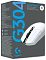 Фото-6 Беспроводная мышь Logitech G304 LIGHTSPEED в упаковке, коробка спереди-сбоку. На коробке видны крупная маркировка G304, изображение белой мыши с боковыми кнопками и надпись LIGHTSPEED Wireless Gaming Mouse; фото показывает розничную упаковку товара для страницы.