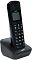 Фото-2 Радиотелефон DECT Sanyo RA-SD53RUBK, ракурс 3/4: трубка под углом на базе, чёрный корпус и кнопки управления под экраном; на белом фоне; важно для понимания формы и посадки трубки.