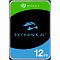 Фото-1 Жёсткий диск Seagate SkyHawk AI ST12000VE003: фронтальный вид на наклейку SkyHawk AI с синей нижней зоной и отметкой 12TB. На белом фоне &mdash; помогает распознать серию SkyHawk AI и ёмкость.