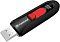 Фото-2 USB-флеш-накопитель Transcend JetFlash 590 TS32GJF590K, вид под углом с выдвинутым разъёмом USB‑A; чёрный корпус, красный ползунок, видна металлическая часть коннектора; контекст &mdash; разъём в рабочем положении; важно для оценки удобства подключения на странице.