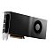 Фото-2 Видеокарта NVIDIA Quadro RTX 5000 Ada, фронтальный вид; показана лицевая сторона корпуса; чёрный матовый кожух, круглый турбинный вентилятор справа и ровная плоская панель без декоративных элементов.