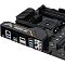 Фото-3 Материнская плата ASUS TUF Gaming B450-Plus II ATX, крупный план задней панели и верхней части платы; показаны USB-порты, HDMI, сетевой порт, цветные аудиоразъёмы и массивный чёрный радиатор VRM с надписью TUF Gaming для страницы товара.