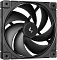 Фото-7 Кулер для процессора DeepCool AG620 G2, отдельный вентилятор крупным планом: черная рамка, семь лопастей и центральная крышка с логотипом, изображение показывает конструкцию комплектного вентилятора для страницы товара.
