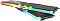 Фото-3 Комплект памяти Patriot Viper Venom RGB PVVR532G560C36K, два модуля уложены под углом; видна верхняя RGB-полоса с градиентной подсветкой, чёрные радиаторы и красные логотипы; важно для страницы товара, потому что фото показывает конструкцию световой панели сверху.