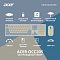 Фото-24 Комплект Acer OCC205 (ZL.ACCEE.00C), инфографика «Color Collection»: изображение клавиатуры с голубыми акцентными клавишами и мыши, пиктограммы функций (низкий профиль, общий USB-ресивер, мультимедийные клавиши, ножничный механизм, 1200 DPI и др.); поясняет ключевые особенности набора на странице товара.