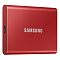 Фото-1 Внешний диск SSD Samsung T7 2 ТБ 1.8&quot; USB 3.2 красный, MU-PC2T0R/WW
