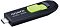 Фото-2 USB-накопитель ADATA UC300 128GB, ракурс под углом на белом фоне; виден разъём USB Type‑C, чёрный текстурированный корпус и зелёный ползунок; изображение важно для оценки формы корпуса и выступа разъёма.