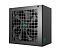 Фото-1 Блок питания для ПК DeepCool GS PN650D, вид спереди под углом; на фото чёрный корпус ATX с крупной вентиляционной решёткой на боковой панели и перфорацией, показана форма корпуса и посадка в корпус ПК для оценки совместимости.
