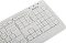 Фото-14 Клавиатура A4Tech FG1012 White — крупный план правой части: блок стрелок и цифровая клавиатура, логотип A4Tech и световые индикаторы; важно для детализации клавиш и маркировок на странице товара.