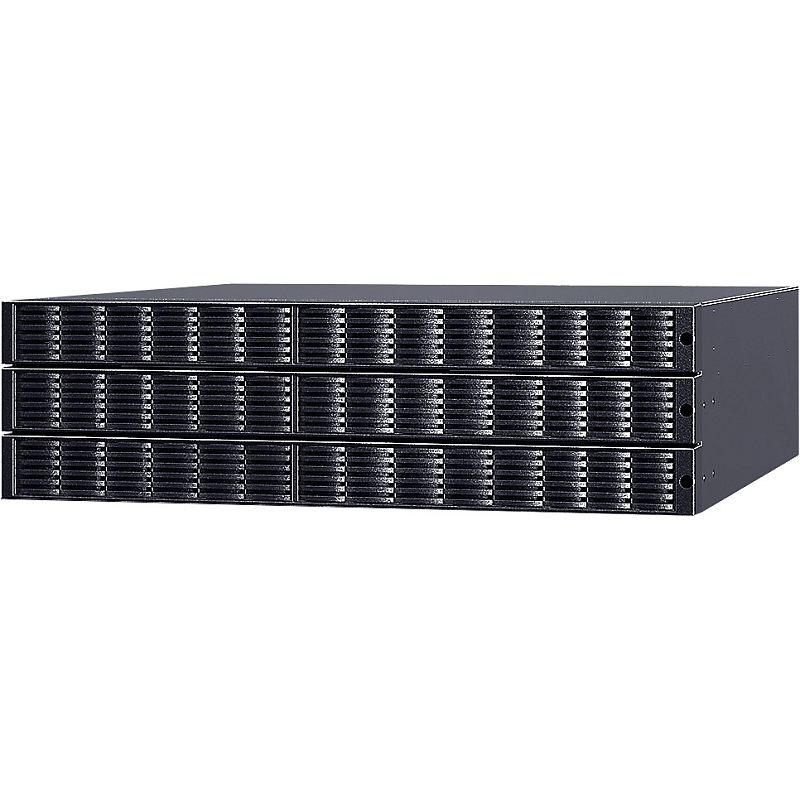 Фото-1 Батарейный блок для ИБП CyberPower BPS240V9ART3U 240 В, комплект из трёх стоечных модулей на фото под углом; чёрные корпуса с вентиляционными решётками и крепёжными ушками для стойки; фото на белом фоне, показывает формат rack и количество модулей в составе.