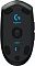 Фото-6 Мышь Logitech G304 LIGHTSPEED, нижняя сторона корпуса; чёрное основание с оптическим сенсором, переключателем, ножками и наклейкой с моделью; фото важно для страницы товара для показа нижней части и служебных элементов.