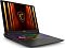 Фото-2 Ноутбук MSI Vector 16 HX AI A2XWHG-080XRU, ракурс спереди под углом: открытый экран, подсвеченная клавиатура, видна решётка вентиляции и порты на боковой грани; тёмный корпус; фото на белом фоне помогает оценить дизайн и компоновку.
