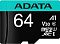 Фото-1 Карта памяти ADATA Premier Pro microSDXC UHS-I Class 3 C10 64GB, AUSDX64GUI3V30SA2-RA1