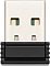 Фото-17 USB-приёмник от комплекта OKLICK 412900, крупный план: металлический штекер USB-A и чёрный пластиковый корпус, для карточки беспроводного комплекта