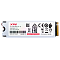 Фото-6 SSD XPG MARS 980 PRO 1 ТБ M.2 2280 PCIe 5.0 NVMe, дополнительный ракурс модуля; видны белый корпус, боковые винты, провод питания вентилятора у левого края и тёмная печатная плата; фото дополняет карточку товара деталями конструкции системы охлаждения.