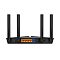 Фото-3 TP-Link Archer AX10, задняя панель крупным планом: порт WAN, LAN-порты, разъём питания и кнопка/отверстие Reset; на белом фоне, важно для страницы товара чтобы оценить подключения