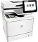 Фото-2 МФУ HP Color LaserJet Enterprise MFP M578dn &mdash; ракурс 3/4 спереди; видны сенсорный экран, верхний автоподатчик и выходной лоток с цветным листом; белый/тёмно-серый на белом фоне, чтобы показать расположение узлов печати и сканирования в карточке.